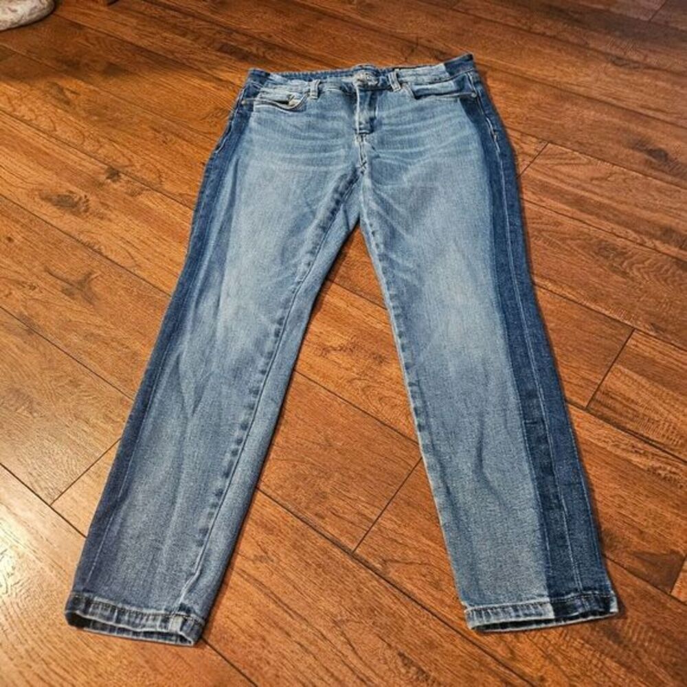 Blank‎ NYC Womens Size 29 The Reade Cropped Skinny Whiskered Denim Blue Jeans